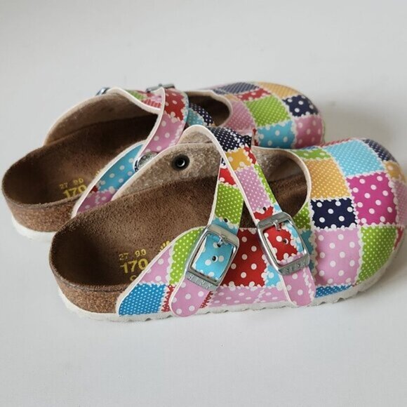 BIRKENSTOCK | Slides Leather Patchwork Sz 9 - Picture 3 of 5